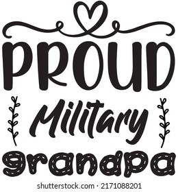 Proud Military Grandpa Tshirt Design Vector Stock Vector (Royalty Free ...