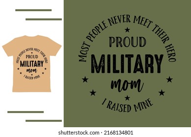 Diseño de camisetas para mamás militares orgullosas