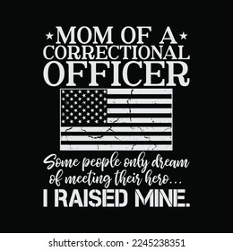 Proud Mom Of A Correctional Officer Mother Thin Silver Line
