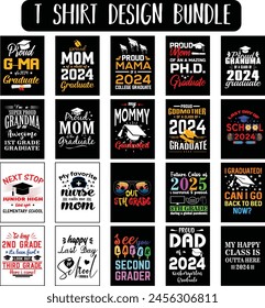 Proud Mom Graduate t shirt design bundle, sublimation print design, DTF file, vector t shirt design