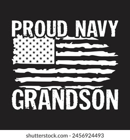 Proud navy grandson vector design