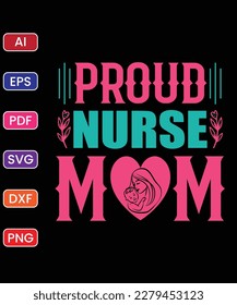PROUD NURSE MOM T SHIRT