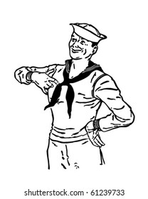 Proud Sailor - Retro Clip Art