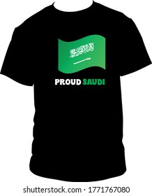 Vector negro de camisetas sauditas con orgullo