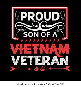 Proud Son Vietnam Veteran Simple Vintage Stock Vector (Royalty Free ...