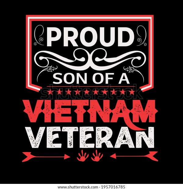 Proud Son Vietnam Veteran Simple Vintage Stock Vector (Royalty Free ...