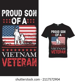 proud son of a Vietnam veteran t-shirt design