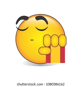 Proud Spanish Emoji Isolated Vector