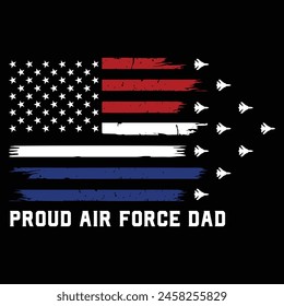 Proud U.S Air Force Dad Vector Design	