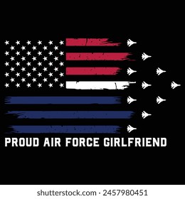Proud U.S Air Force Girlfriend Vector Design