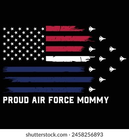 Proud U.S Air Force Mommy Vector Design	
