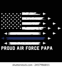 Proud U.S Air Force Papa Vector Design	