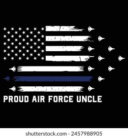 Proud U.S Air Force Uncle Vector Design	