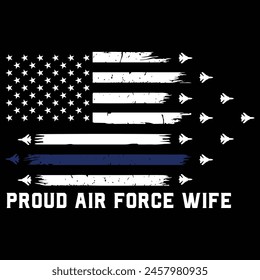 Proud U.S Air Force Wife Vector Design
