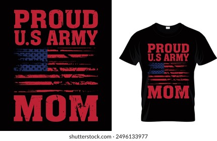 Proud U.S Army mom t shirt design