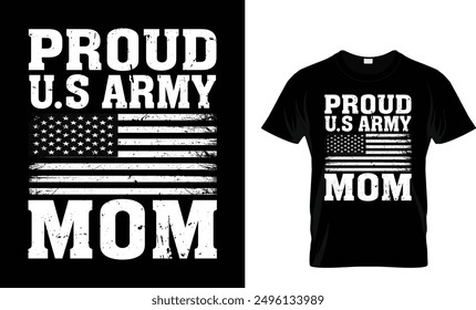 Proud U.S Army mom t shirt design