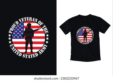 Proud U.S military memorial day premium vector t shirt design, veteran remember and honor design, solder hero t shirt designs, Veteran vector t-shirt design template, poster, suitable for t shirt
