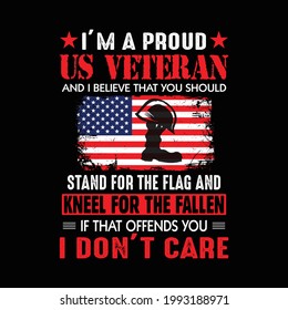 Soy un orgulloso veterano de los ee.uu. - Vector de camisetas veterano que dice. Veterano vector con la bandera y el arma de los ee.uu. 