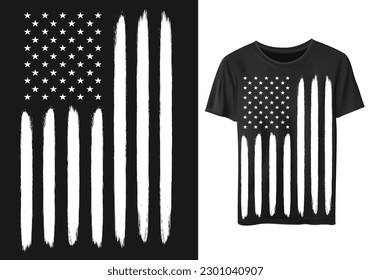 Proud USA army t-shirt vector template design with vintage usa flag design, soldier hero t-shirt designs.