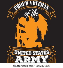 Proud Veteran of the United states Army, Design and Vector file