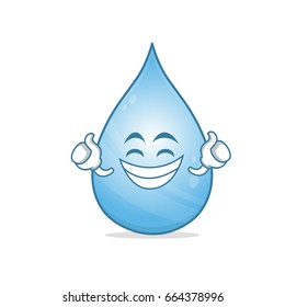 Proud Water Cartoon Character Vector Illustration Stock Vector (Royalty ...