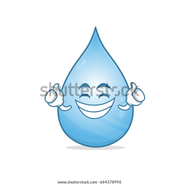 Proud Water Cartoon Character Vector Illustration Stock Vector (Royalty ...