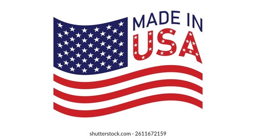 Proudly Displaying the Made in USA Flag Design.