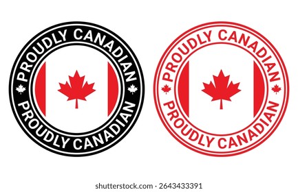 Orgulhosamente feito no Canadá design ícone modelo vetor