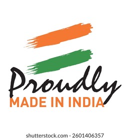 Proudly Made in India Icon Vector Illustration.