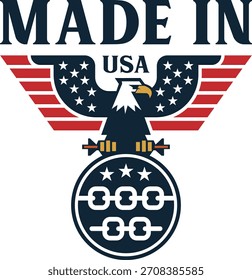Proudly Made in USA Eagle Emblem