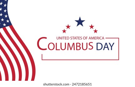 Proudly United States Flag for Columbus Day design