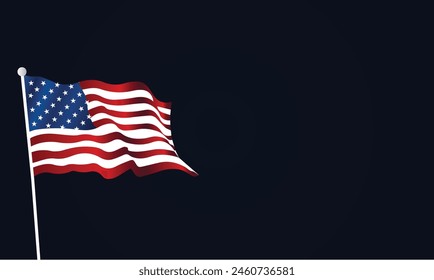 Proudly Waving A Stunning Flag Day Illustration