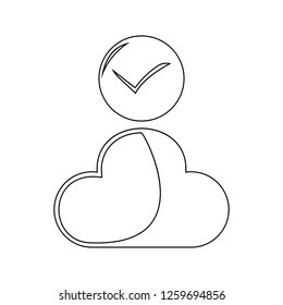 proven cloud icon. Element of Sucsess and awards for mobile concept and web apps icon. Thin line icon for website design and development, app development