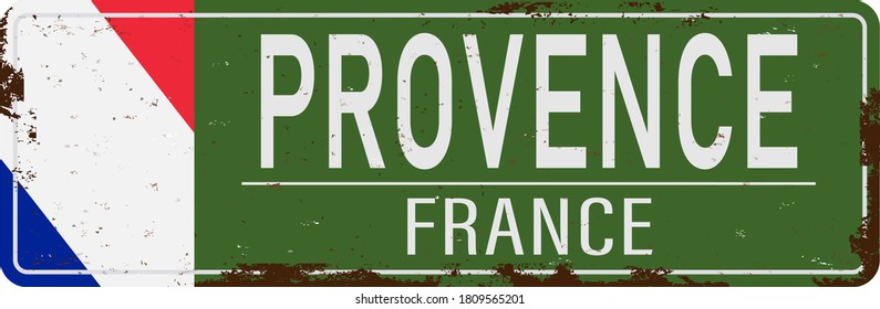 Provence-Alpes Cote d'Azur, France green Vector Icon Design