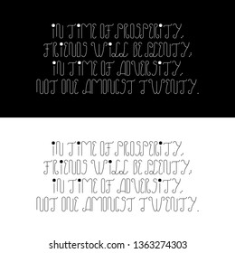 Proverb about friendship.