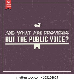 Proverbs and Sayings collection. N 0002. Folk wisdom. Vector illustration. 