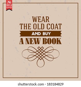 Proverbs and Sayings collection. N 0014. Folk wisdom. Vector illustration. 