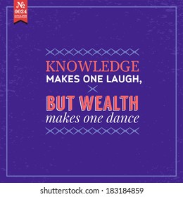 Proverbs and Sayings collection. N 0024. Folk wisdom. Vector illustration. 