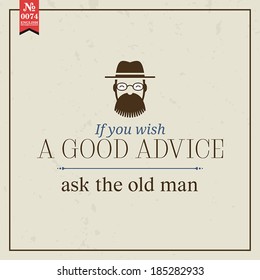 Proverbs and Sayings collection. N 0074. Folk wisdom. Vector illustration.