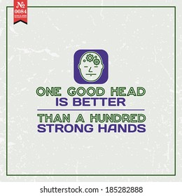 Proverbs and Sayings collection. N 0084. Folk wisdom. Vector illustration.
