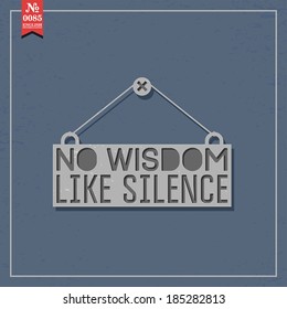 Proverbs and Sayings collection. N 0085. Folk wisdom. Vector illustration.