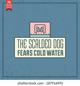 Proverbs and Sayings collection. N 0143. Folk wisdom. Vector illustration.