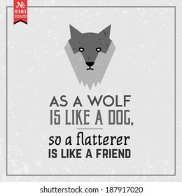 Proverbs and Sayings collection. N 0161. Folk wisdom. Vector illustration.