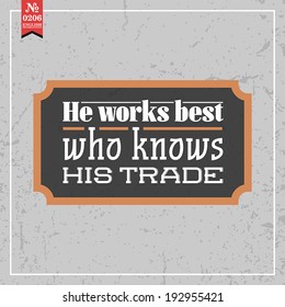 Proverbs and Sayings collection. N 0206. Folk wisdom. Vector illustration.