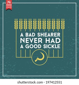 Proverbs and Sayings collection. N 0255. Folk wisdom. Vector illustration.