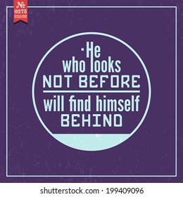 Proverbs and Sayings collection. N 0275. Folk wisdom. Vector illustration.