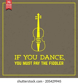 Proverbs and Sayings collection. N 0340. Folk wisdom. Vector illustration.