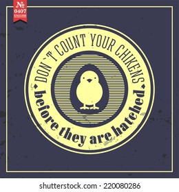 Proverbs and Sayings collection. N 0407. Folk wisdom. Vector illustration.