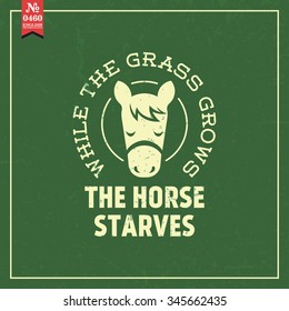 Proverbs and Sayings collection. N 0460. Folk wisdom. Vector illustration.