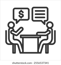 Provide Counseling Outline Icon Vector Illustration